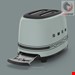  توستر اسمگ ایتالیا مدل پورشه سبز سایه Porsche x SMEG TSF01PSGEU Toaster TSF01 Shade Green
