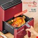 سرخ کن هوای گرم کوسوری آمریکا Cosori Heißluftfritteuse DualBlaze, CAF-P583S, VeSync-App (Appsteuerung) Weihnachtsrot
