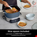  پلوپز آرام پز نینجا آمریکا Ninja Foodi PossibleCooker, 6 L Slow Cooker und Reiskocher, vielseitige 8-in-1-Funktionen, nachtblau, MC1101EU