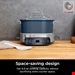 پلوپز آرام پز نینجا آمریکا Ninja Foodi PossibleCooker, 6 L Slow Cooker und Reiskocher, vielseitige 8-in-1-Funktionen, nachtblau, MC1101EU