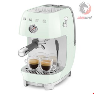 اسپرسو ساز پرتافیلتر اسمگ ایتالیا سبز Smeg ECF03PGEU Kompakte Siebträgermaschine 50's Style