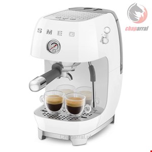 اسپرسو ساز پرتافیلتر اسمگ ایتالیا سفید Smeg ECF03WHEU Kompakte Siebträgermaschine 50's Style