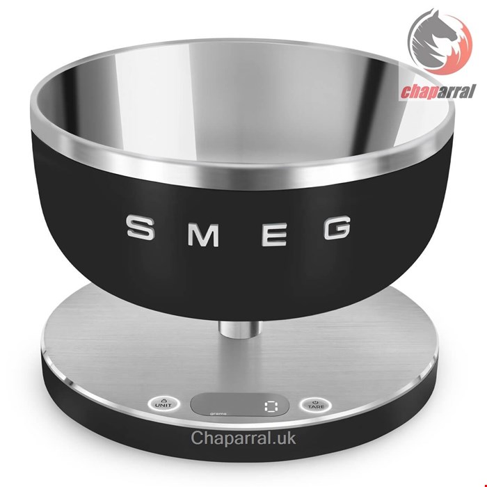 ترازو دیجیتال آشپزخانه اسمگ ایتالیا Smeg Küchenwaage KSC01BLMWW Collezione bis 5kg digital schwarz