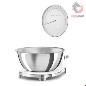ترازو دیجیتال آشپزخانه اسمگ ایتالیا Smeg Küchenwaage Retro Design 50er Jahre Weiß KSF01WHWW