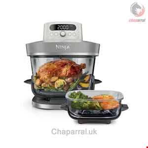 سرخ کن بدون روغن شیشه ای نینجا آمریکا Ninja CRISPi PRO 7-in-1 Glas-Air-Fryer Graugrün AS101EULG