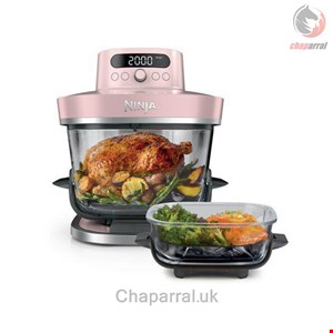 سرخ کن بدون روغن شیشه ای نینجا آمریکا Ninja CRISPi PRO 7-in-1 Glas-Air-Fryer Graugrün AS101EURS