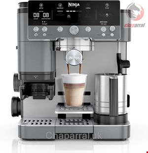 اسپرسو ساز لوکس پریمیوم نینجا آمریکا خاکستری Ninja Luxe Premier 3-in-1 Kaffeemaschine Grau-Metall ES601EUGM