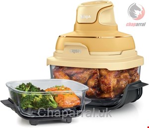 سرخ کن بدون روغن شیشه ای نینجا آمریکا Ninja CRISPi 4-in-1Glas-Heißluftfritteuse Stone FN101EUGD