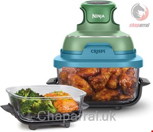 سرخ کن بدون روغن شیشه ای نینجا آمریکا Ninja CRISPi 4-in-1Glas-Heißluftfritteuse Stone FN101EUGNBL