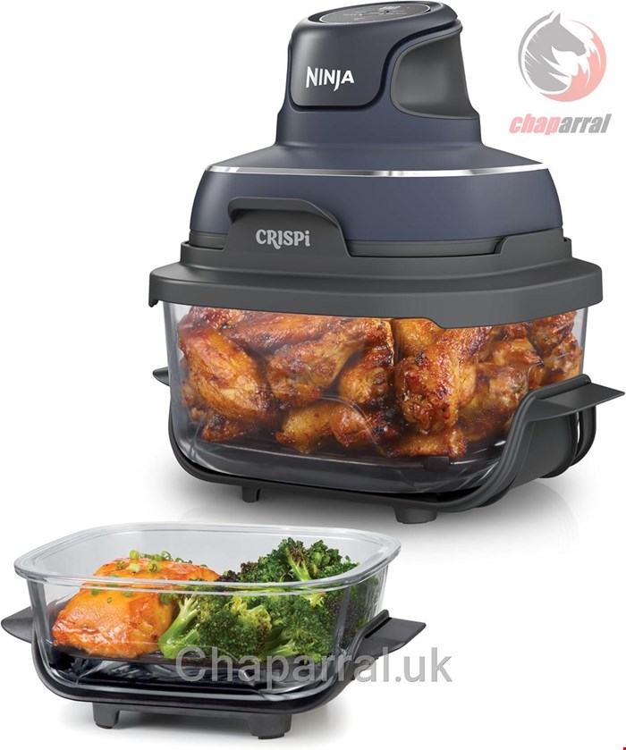سرخ کن بدون روغن شیشه ای نینجا آمریکا Ninja CRISPi 4-in-1Glas-Heißluftfritteuse Stone FN101EUGY