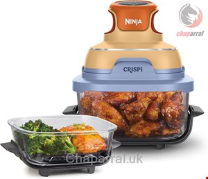 سرخ کن بدون روغن شیشه ای نینجا آمریکا Ninja CRISPi 4-in-1Glas-Heißluftfritteuse Stone FN101EUORPR