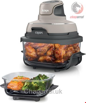سرخ کن بدون روغن شیشه ای نینجا آمریکا Ninja CRISPi 4-in-1Glas-Heißluftfritteuse Stone FN101EUST