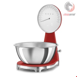 ترازو دیجیتال آشپزخانه اسمگ ایتالیا Smeg Küchenwaage Retro Design 50er Jahre Rot KSF01RDWW