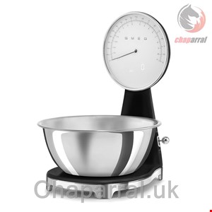ترازو دیجیتال آشپزخانه اسمگ ایتالیا Smeg Küchenwaage Retro Design 50er Jahre Schwarz KSF01BLWW