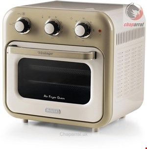 مایکروفر سرخ کن هوا جوجه گردان با نور داخلی آریته ایتالیا Ariete Vintage air fryer beige 4632