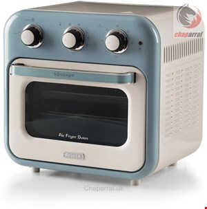 مایکروفر سرخ کن هوا جوجه گردان با نور داخلی آریته ایتالیا Ariete Vintage air fryer light blue