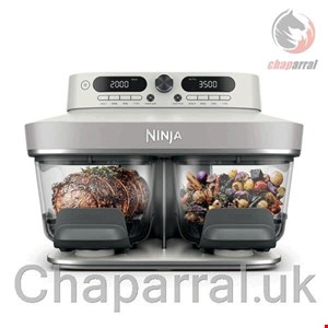 سرخ کن دو قلو شیشه ای بدون روغن نینجا آمریکا ظرفیت 7.6 لیتر Ninja CRISPi DD102EUIV2  سفید