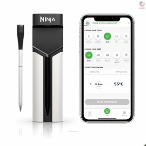 دماسنج گوشت بی‌سیم با اتصال تلفن همراه نینجا آمریکا Ninja ProChef Thermometer drinnen draußen WP100EU
