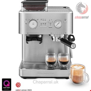 اسپرسو ساز نیمه اتوماتیک با آسیاب کیچن اید آمریکا KitchenAid Halbautomatische Espressomaschine mit Kaffeemühle - Edelstahl 5KES6551ESX
