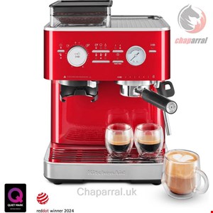 اسپرسو ساز نیمه اتوماتیک با آسیاب کیچن اید آمریکا KitchenAid Halbautomatische Espressomaschine mit Kaffeemühle - Liebesapfelrot 5KES6551ECA