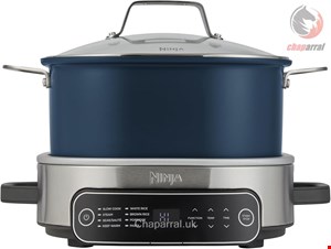 پلوپز آرام پز نینجا آمریکا Ninja Foodi PossibleCooker, 6 L Slow Cooker und Reiskocher, vielseitige 8-in-1-Funktionen, nachtblau, MC1101EU