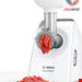  چرخ گوشت سوسیس ساز بوش آلمان Bosch MFW3520W CompactPower Mincer, 1500 W Blocking Power, Compact, Sausage Attachment