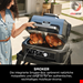  گریل و سرخ کن با قابلیت دودی کردن نینجا آمریکا Ninja Woodfire Pro Connect XL Elektrischer Outdoor Grill  Smoker OG901EU