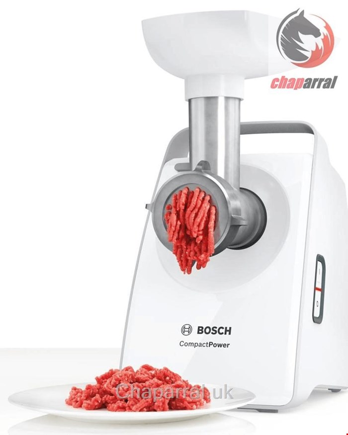 چرخ گوشت سوسیس ساز بوش آلمان Bosch MFW3520W CompactPower Mincer, 1500 W Blocking Power, Compact, Sausage Attachment