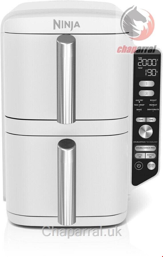 سرخ کن دو طبقه هوای گرم نینجا آمریکا Ninja Heißluftfritteuse SL400EUWH Doppel XL Doppel-Heißluftfritteuse