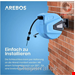  قرقره شیلنگ جمع کن دیواری و شیلنگ 20 متری آربوس Arebos Automatischer Gartenschlauchaufroller 20m blau