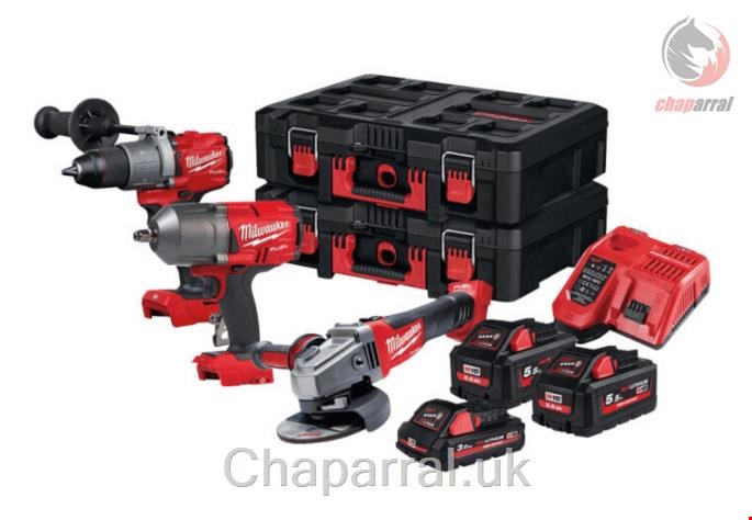 ست دریل بکس فرز شارژی میلواکی آمریکا Milwaukee M18FPP3AB-533P