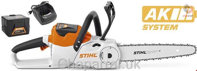 اره زنجیری شارژی چوب بر باتری شارژر دار اشتیل آلمان Stihl MSA 120 C-BQ C-B (1* Akku AK 20  Ladegerät AL 101)