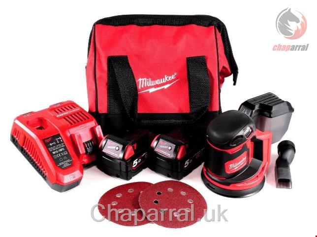 سنباده گرد شارژی میلواکی آمریکا Milwaukee M18 BOS125 BOS125-502B