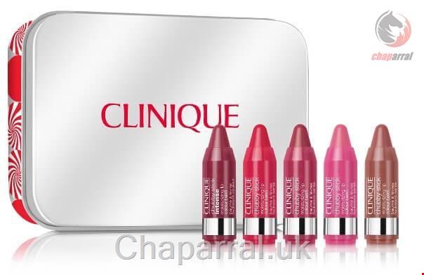 ست رژ لب مدادی 5 تایی کلینیک آمریکا CLINIQUE CHUBBY COLOR LIPPENBALSAM-SET 5x1G