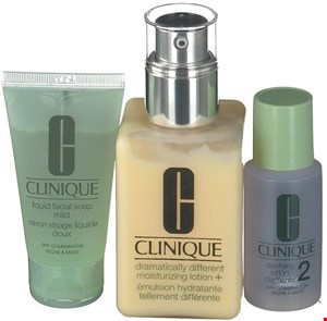 ست مراقبتی شستشو شفاف کننده مرطوب کننده پوست خشک کلینیک آمریکا Clinique 3 Phasen Systempflege (30-30-125ml)