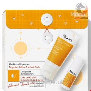 ست ژل شوینده پاک کننده ویتامین سی 60 میل سرم ضد لک 10 میل مورد آمریکا Murad The Derm Report on: Brighter, More Radiant Skin