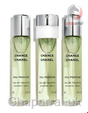 ست عطر ادو تویلت زنانه 3 تایی 20 میل چنس او فرش شنل فرانسه CHANEL CHANCE EAU FRAICHE EAU DE TOILET SPRAY 3 20ml refill