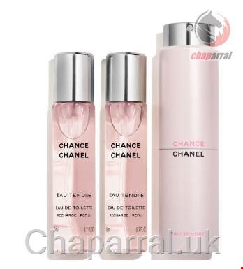 ست عطر ادو تویلت زنانه 3 تایی 20 میل چنس او تندر شنل فرانسه CHANEL CHANCE EAU TENDRE EAU DE TOILET SPRAY 3 20ml 