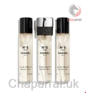 ست عطر ادو تویلت زنانه 3 تایی 7 میل N05 لئو شنل فرانسه CHANEL N05 LEAU EAU DE TOILET SPRAY 3 7ml refill
