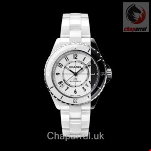 ساعت مچی زنانه مردانه سرامیکی الماس نشان شنل فرانسه CHANEL J12 PARADOX UHR KALIBER 12.1, 38 MM H6515