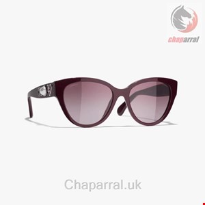 عینک آفتابی زنانه شنل فرانسه CHANEL SCHMETTERLINGSFÖRMIGE SONNENBRILLE 5477 1448/S1