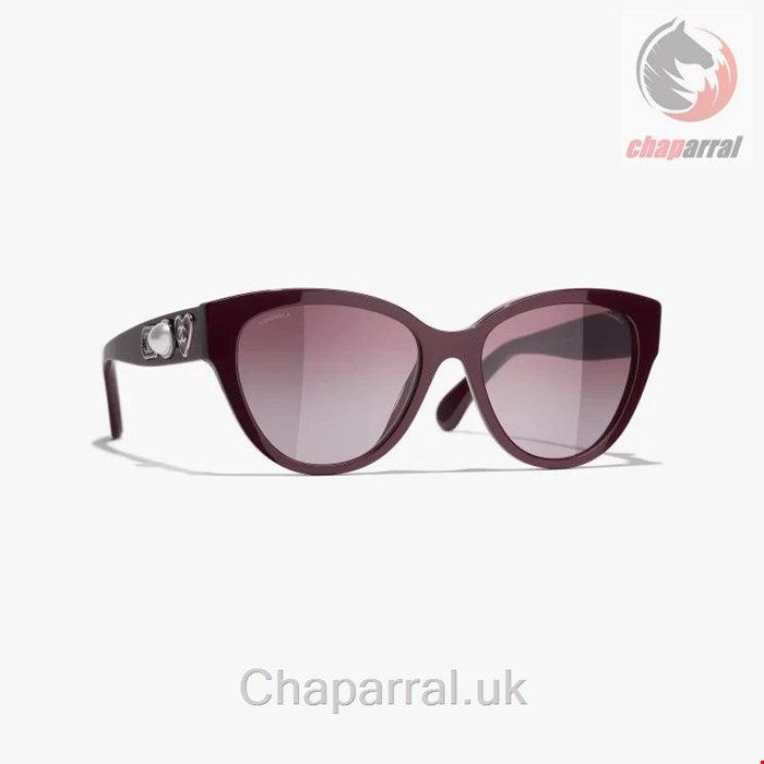 عینک آفتابی زنانه شنل فرانسه CHANEL SCHMETTERLINGSFÖRMIGE SONNENBRILLE 5477 1448/S1