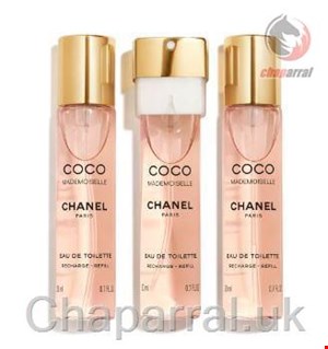 ست عطر ادو تویلت زنانه 3 تایی 20 میل کوکو مادمازل شنل فرانسه CHANEL COCO MADEMOISELLE EAU DE TOILET SPRAY 3 20ml refill