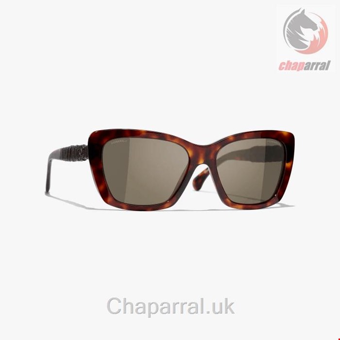 عینک آفتابی زنانه شنل فرانسه CHANEL SCHMETTERLINGSFÖRMIGE SONNENBRILLE 5476Q 1164/3