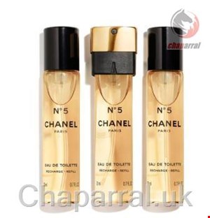 ست عطر ادو تویلت زنانه 3 تایی 20 میل N05 شنل فرانسه CHANEL N05 EAU DE TOILET SPRAY 3 20ml refill