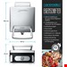  وافل ساز آرندو آلمان Arendo Waffeleisen-1400 W- Waffeleisen - Waffelautomat für 2 Waffeln à 8-5 - 14-5 cm