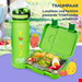  ظرف غذا اسنک کودک و قمقمه کلارشتاین آلمان Klarstein schmatzfatz Frühstücksset, Trinkflasche, Lunchbox Grun
