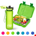  ظرف غذا اسنک کودک و قمقمه کلارشتاین آلمان Klarstein schmatzfatz Frühstücksset, Trinkflasche, Lunchbox Grun