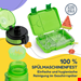  ظرف غذا اسنک کودک و قمقمه کلارشتاین آلمان Klarstein schmatzfatz Frühstücksset, Trinkflasche, Lunchbox Green Fruit 