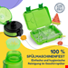  ظرف غذا اسنک کودک و قمقمه کلارشتاین آلمان Klarstein schmatzfatz Frühstücksset, Trinkflasche, Lunchbox Grun